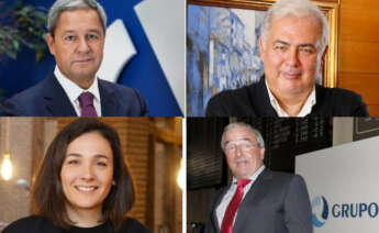 Tino Fernández, presidente de Altia, junto a Adriana Domínguez (presidenta de Adolfo Domínguez), Luis de Valdivia (presidente de Ecoener) y Jacinto Rey (presidente de Grupo San José)