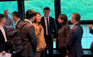 La conselleira de Economía e Industria, María Jesús Lorenzana, en su encuentro con representantes de Citic