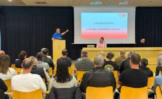 El responsable del sector automovilístico de UGT FICA a nivel estatal, Jordi Carmona, durante un acto en Vigo / Europa Press