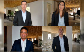 Alejandro García Sendón, director de Operaciones de Ferrovial; Isabel pariente, responsable de desarrollo de negocio en Volfter; Jesús Berzosa, CEO de Tasga Renovables; y David Coll, director de Desarrollo de Negocio Internacional de Ecoener