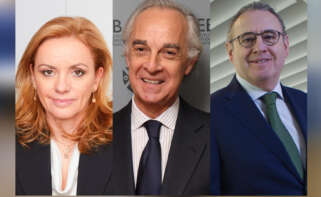 Purificación Torreblanca y Ángel Corcostegui, nuevos consejeros de Copasa, junto al presidente de la compañía, José Luis Suárez