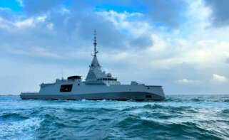 Una fragata FDI de Naval Group en el mar
