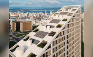 vista del edificio del proyecto Residencial Caleida