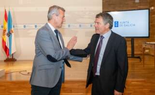 Alfonso Rueda, durante la toma de posesión de José Antonio Álvarez Vidal como presidente de Portos de Galicia / Xunta