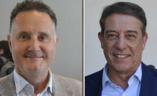 Nicolás Esmorís, director ejecutivo de Veolia Agua en Galicia, junto a José Ramón Gómez Besteiro, secretario xeral del PSdeG-PSOE / Pablo Ares Heres