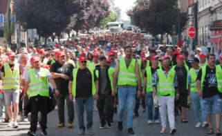 Manifestación del sector del metal en Ferrol el 9 de junio de 2026
