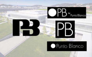 Montaje con los logos de las marcas PB de Inditex y de Punto Blanco