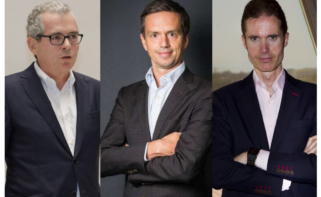 De izquierda a derecha, Pablo Isla (Nestlé), David Saliot (Lactalis) y José Armando Tellado (Capsa)