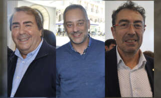 Los ex alcaldes de A Coruña Carlos Negreira y Xulio Ferreiro, y el decano del Colexio Oficial de Enxeñeiros de Telecomunicacións de Galicia, Julio Sánchez Agrelo