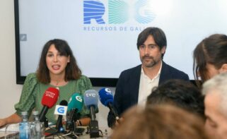 María Jesús Lorenzana, conselleira de Economía, y Emilio Bruquetas, consejero delegado de Recursos de Galicia