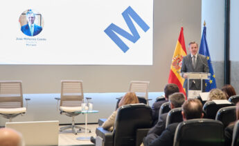 El presidente de Mercasa y exministro de Sanidad, José Miñones Conde, interviene en la segunda edición del Foro Mercasa, en el Ministerio de Agricultura / Jesús Hellín