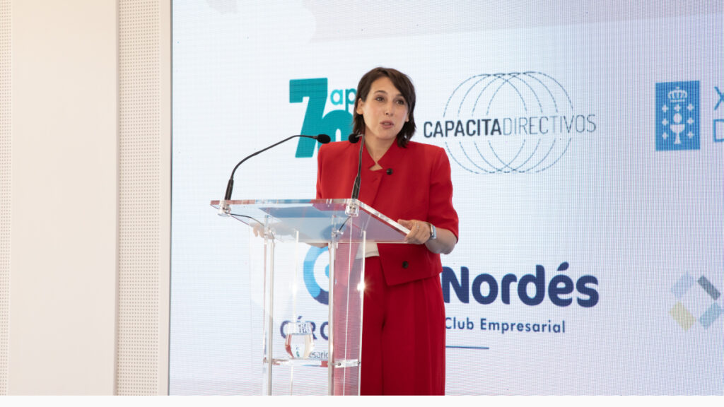 La conselleira de Economía e Industria, María Jesús Lorenzana, durante la II edición del Foro de Innovación y Emprendimiento de APD / APD
