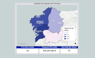 Mapa Seopan licitación obra pública en Galicia