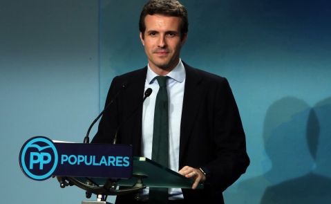 Pablo Casado en una rueda de prensa. Foto: EFE/Zipi