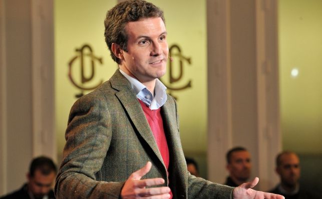 El presidente del PP, Pablo Casado, en un acto en Albacete en diciembre. EFE/Manu