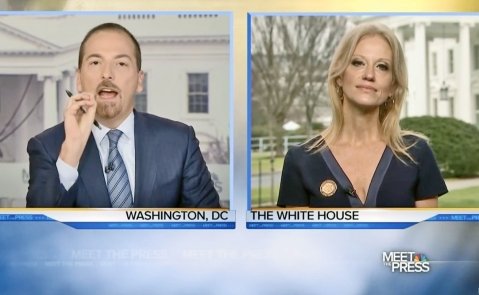 Kellyanne Conway durante la polémica entrevista con Chuck Todd en Meet the press (NBC). CEDIDA/NBC NEWS