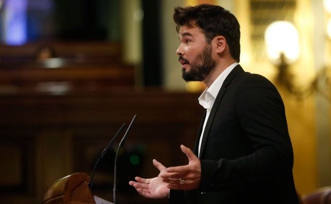  El portavoz de ERC, Gabriel Rufián, en un pleno en el Congreso de los Diputados. EFE