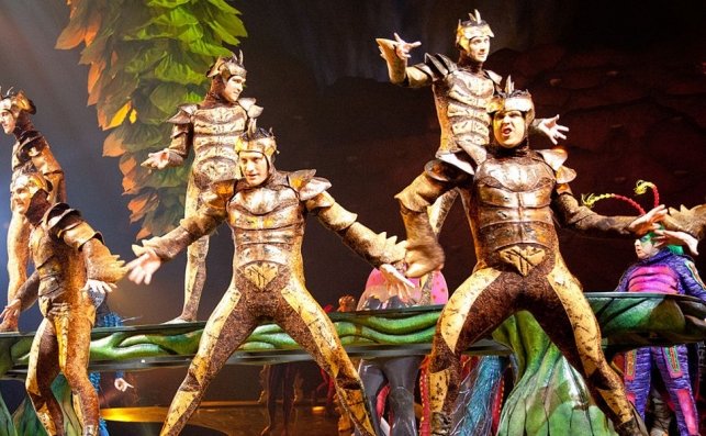 Imagen de un espectáculo del Cirque du Soleil