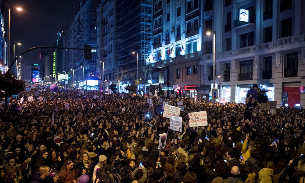 Manifestación en Madrid como colofón a la jornada reivindicativa del 8M / EFE