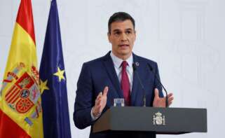 El presidente del Gobierno español, Pedro Sánchez, hace balance del año tras la última reunión del Consejo de Ministros de 2020. EFE/Chema Moya