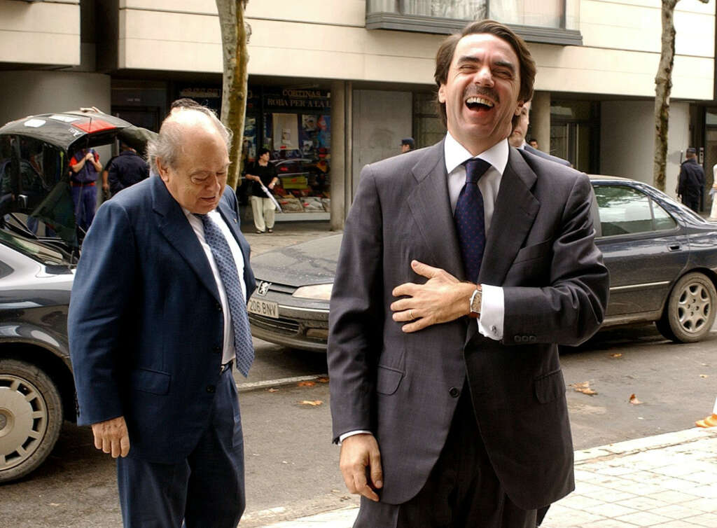 Jordi Pujol y José María Aznar en Barcelona, en octubre de 2002 | EFE/TA/Archivo