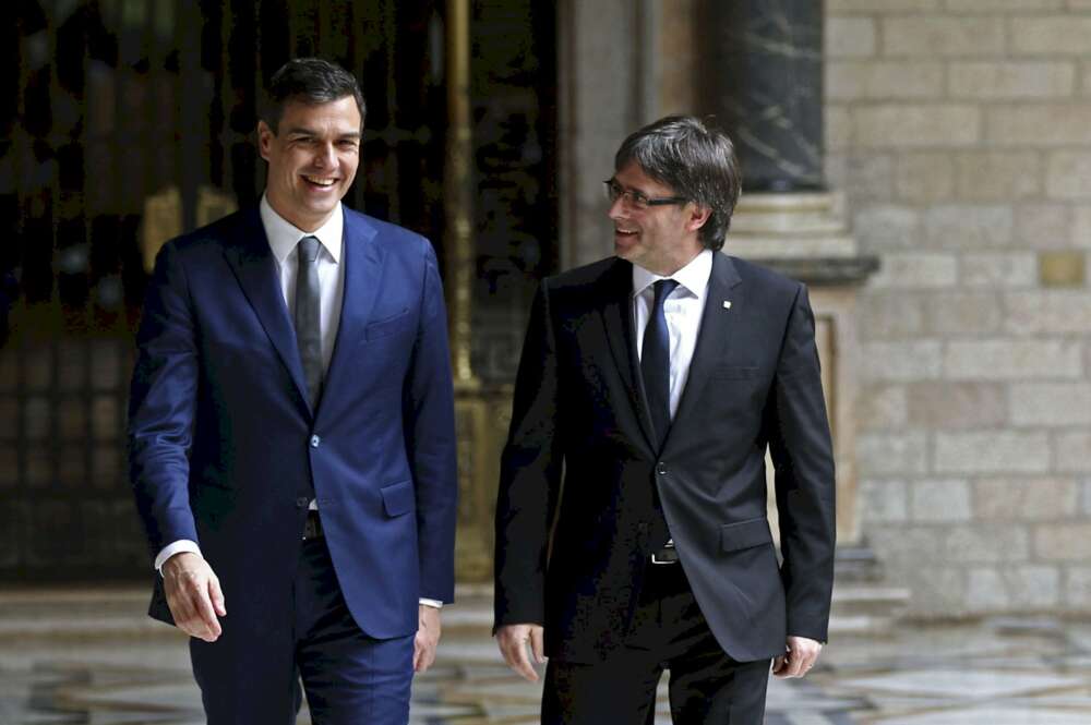 Pedro Sánchez y Carles Puigdemont