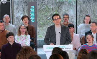 El candidato de EH Bildu a Lehendakari, Pello Otxandiano, interviene durante un acto político de EH Bildu, en el Museo Balenciaga, a 25 de febrero de 2024, en Getaria, Guipúzcoa, País Vasco (España). Durante este acto, EH Bildu ha presentado su candidatura por Guipúzcoa de cara a las elecciones al Parlamento Vasco que se celebrarán el próximo 21 de abril. 25 FEBRERO 2024;EH BILDU;ELECCIONES;AUTONÓMICAS;VASCAS;21A;21 DE ABRIL;POLÍTICA Unanue / Europa Press (Foto de ARCHIVO) 25/2/2024