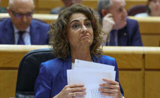 La vicepresidenta primera y ministra de Hacienda, María Jesús Montero. EFE/ Kiko Huesca