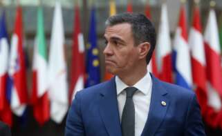 Brussels (Belgium), 18/04/2024.- Spain's Prime minister Pedro Sanchez during a special meeting of the European Council in Brussels, Belgium, 18 April 2024. EU leaders gather in Brussels for a two-day summit to discuss the economy and competitiveness, among other issues. (Bélgica, España, Bruselas) EFE/EPA/OLIVIER HOSLET