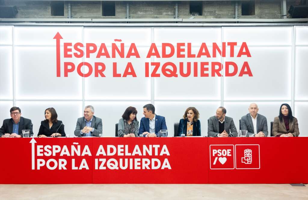 El secretario general del PSOE y presidente del Gobierno, Pedro Sánchez, durante la reunión de la nueva Ejecutiva del PSOE tras el 41º Congreso Federal. Foto: Eduardo Parra / Europa Press