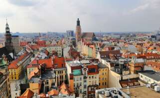 Paisaje urbano de Wroclaw en Polonia