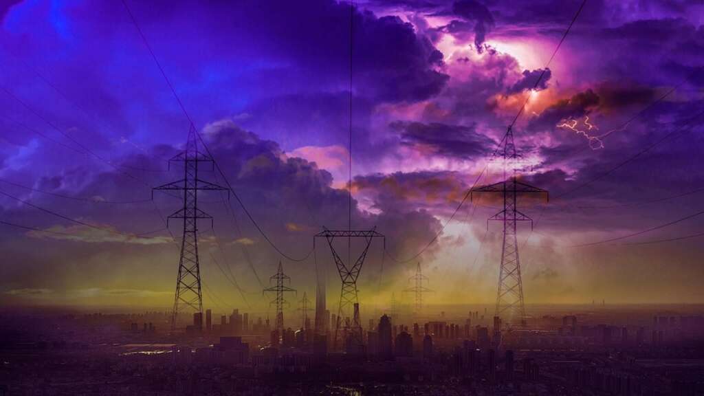 Unos postes eléctricos