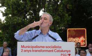 (Foto de ARCHIVO) El alcalde de Barcelona, Jaume Collboni, interviene durante un acto del PSC por los dos años de mandato municipal, a 13 de junio de 2025, en Barcelona, Catalunya (España). David Zorrakino / Europa Press 13 JUNIO 2025;PSC;ILLA;ECUADOR DE MANDATO;MUNICIPIOS;CATALUÑA; 13/6/2025