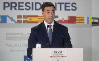 (Foto de ARCHIVO) El lehendakari del País Vasco, Imanol Pradales, ofrece declaraciones a los medios posterior a la XXVIII Conferencia de Presidentes, en Palau de Pedralbes de Barcelona, a 6 de junio de 2025, en Barcelona, Catalunya (España). Durante la conferencia se abordarán los 16 puntos de la agenda, ampliada tras la inclusión de las demandas de las Comunidades Autónomas, que contemplan entre otros asuntos la reforma de la financiación autonómica, el control de fronteras, la política migratoria, el acceso a la vivienda, la situación energética y la reforma del Poder Judicial. Por primera vez, los presidentes autonómicos pueden intervenir en las lenguas cooficiales de sus territorios con traducción simultánea. Lorena Sopêna / Europa Press 06/6/2025