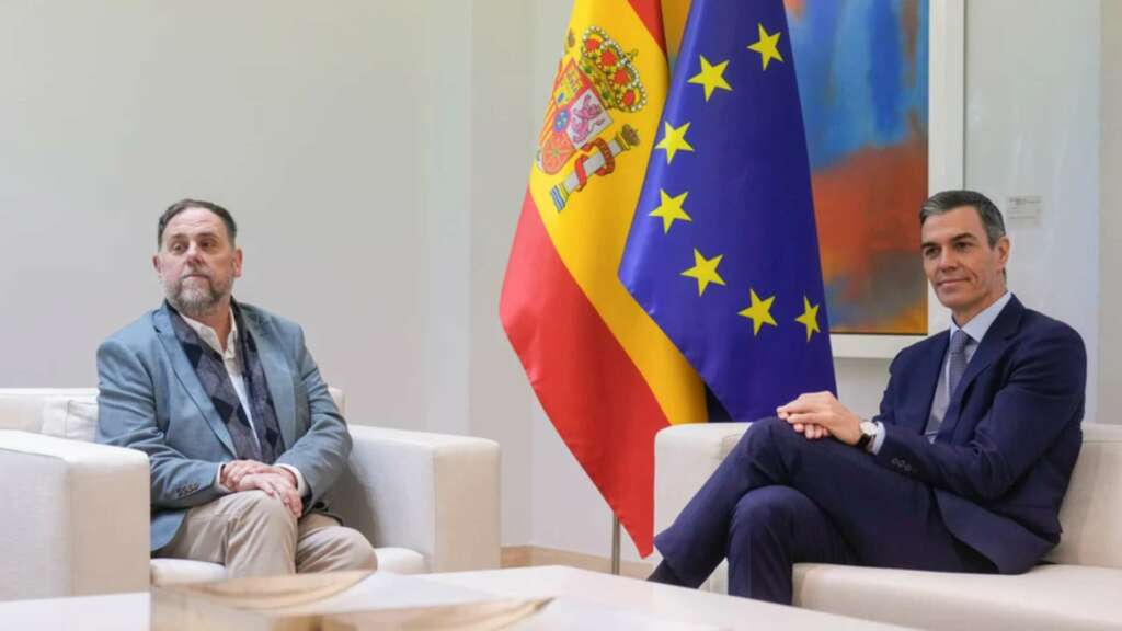 Oriol Junqueras y Pedro Sánchez se volvieron a reunir en La Moncloa. Foto: Borja Sánchez-Trillo (EFE)