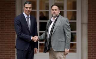 Pedro Sánchez y Oriol Junqueras, reunidos en Moncloa. Foto: José Luis Roca