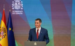 (Foto de ARCHIVO) El presidente del Gobierno, Pedro Sánchez, durante el acto de homenaje al pueblo gitano con motivo del 600 aniversario de su llegada a España, en el Complejo de la Moncloa, a 21 de febrero de 2026, en Madrid (España). El acto, titulado ‘GELEM, GELEM’, ha reunido a personalidades de la cultura, la política, la universidad y la acción social para reivindicar la lucha por la igualdad de derechos del pueblo gitano y su riqueza cultural. Matias Chiofalo / Europa Press 21/2/2026