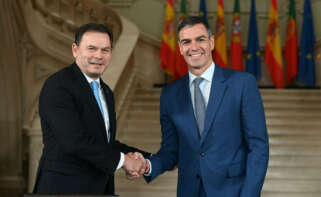 El Presidente del Gobierno español, Pedro Sánchez, y el primer ministro portugués, Luis Montenegro.