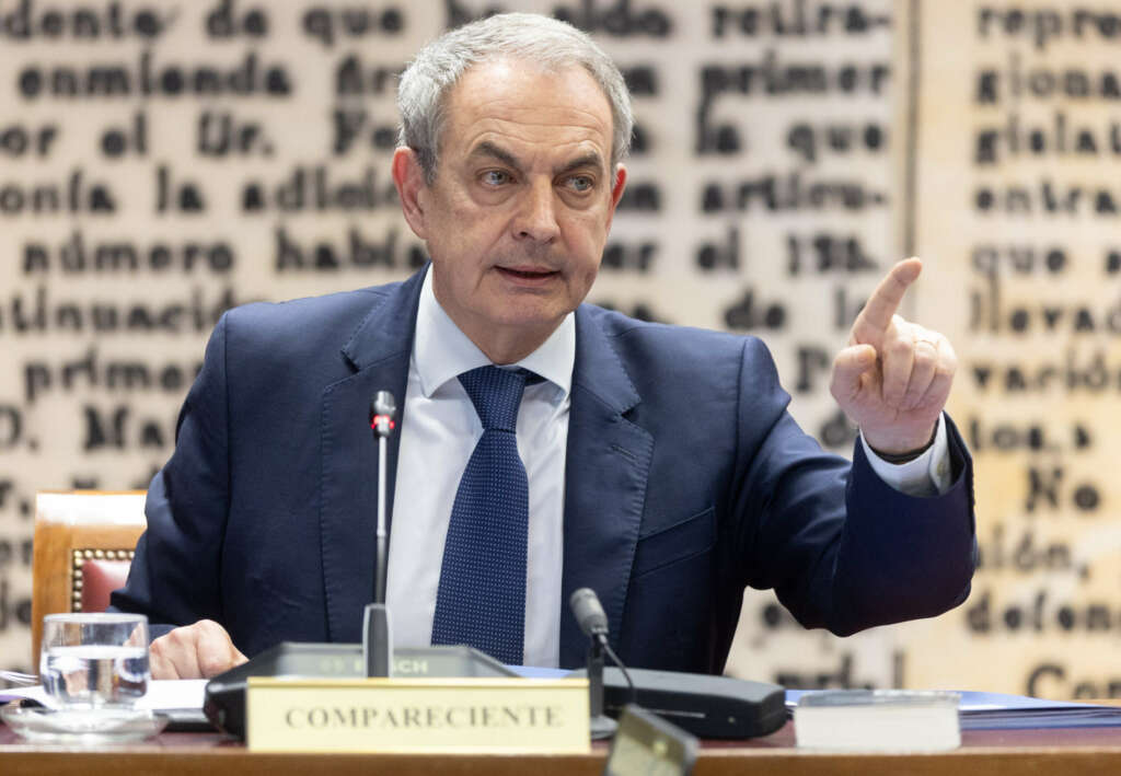 El expresidente del Gobierno José Luis Rodríguez Zapatero comparece ante la Comisión de Investigación sobre el ‘caso Koldo’, en el Senado, a 2 de marzo de 2026, en Madrid (España). Foto: