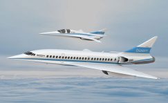 Dos de los prototipos de aviones desarrollados por Boom Supersonic: XB 1 y Boom 1