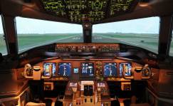 Simulador de un B777 Foto Thai Airways