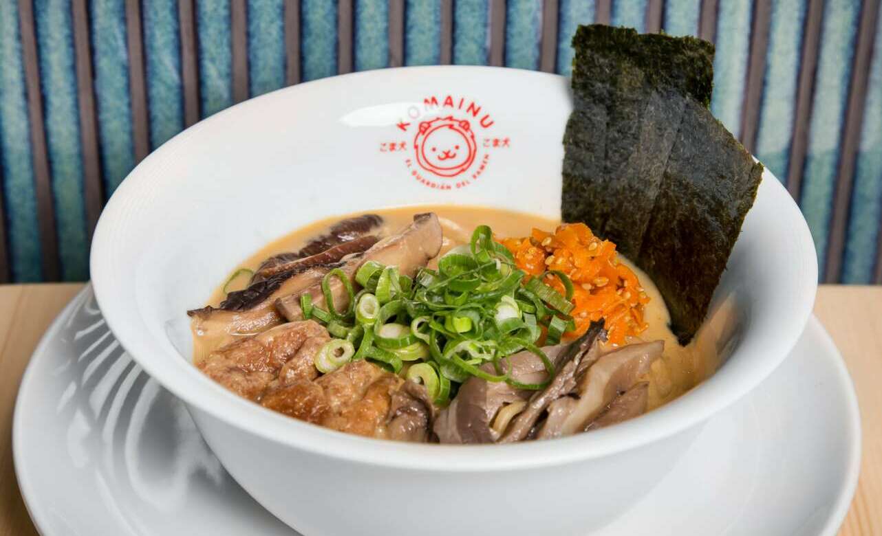 Plato de ramen en Madrid