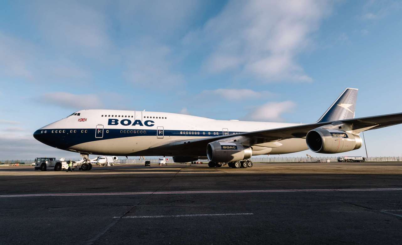 El Jumbo con la librea BOAC. Foto British Airways