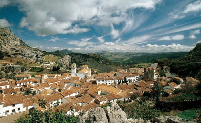 El pueblo de Grazalema en Cádiz