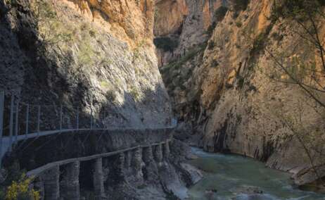 Las pasarelas del río Vero en Alquézar