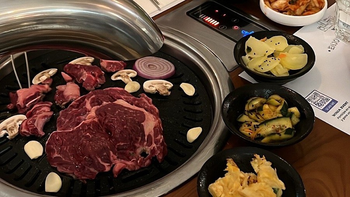 Barbacoa coreana en el Hana Restaurant de Barcelona
