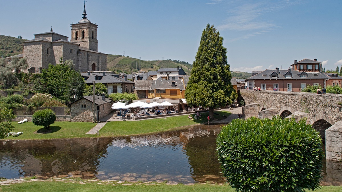 El pueblo de Molinaseca en León