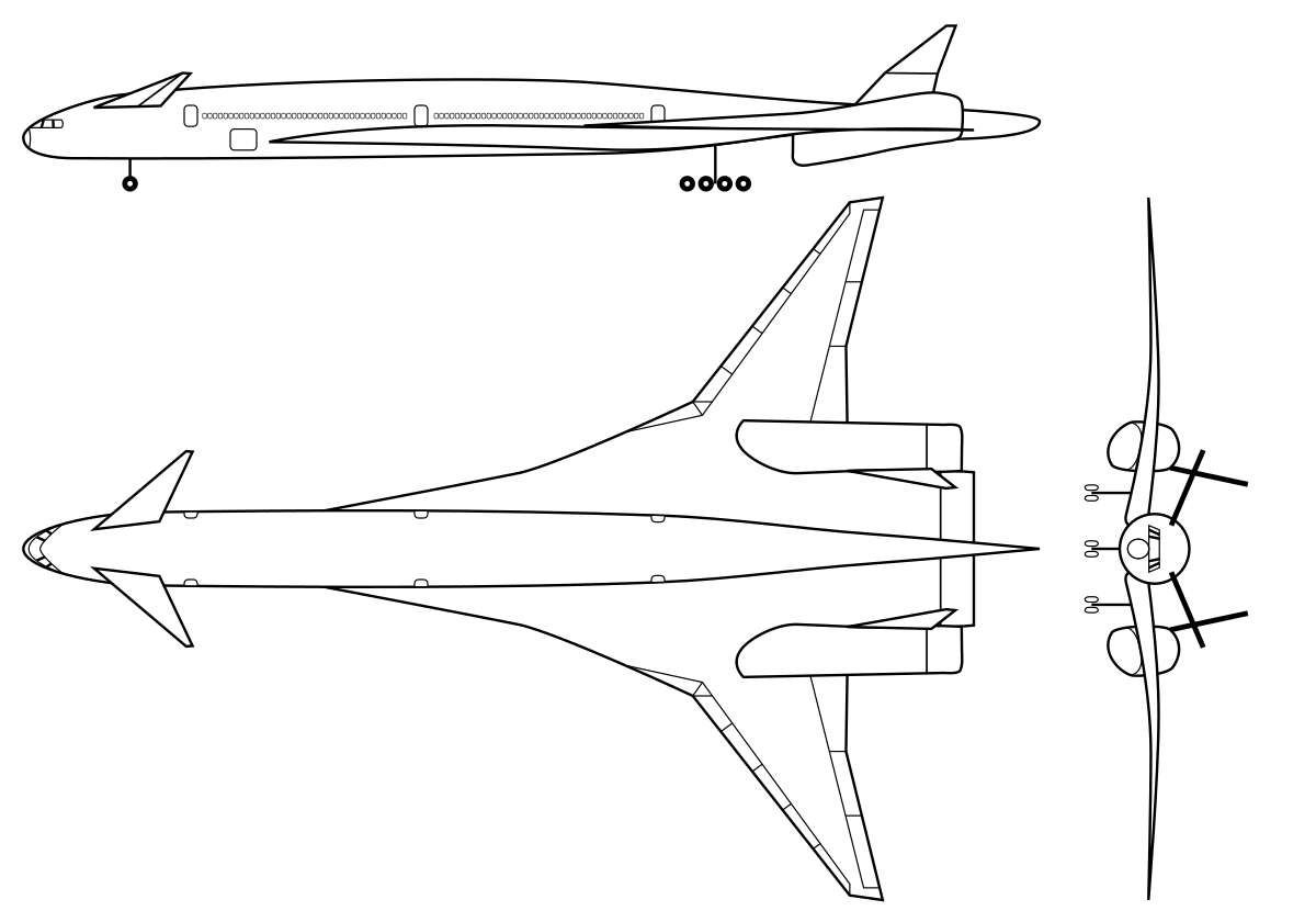 1200px Boeing Sonic Cruiser 3 view.svg