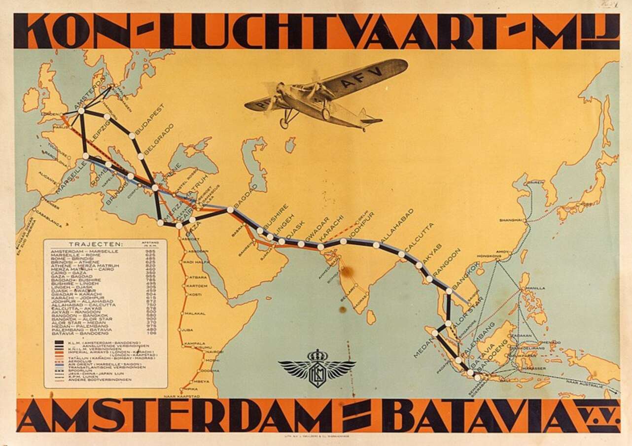 1932 klm afffiche batavia