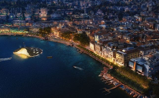 La isla serÃ¡ el nuevo Ã­cono de Lugano. Foto: CRA